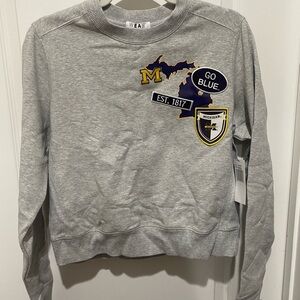 NWT Gray Michigan Men's Sweater size M